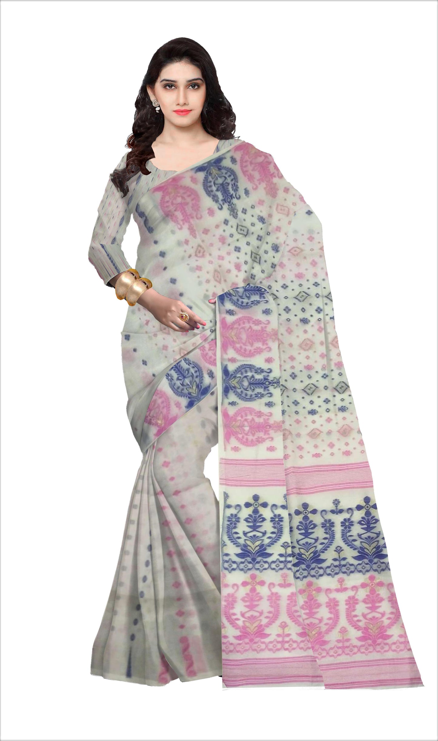 floral design saree buti work under 1000