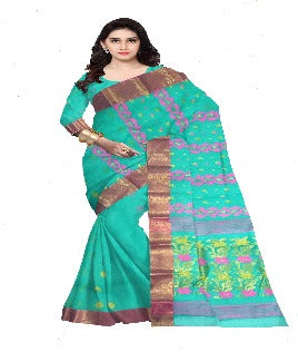 Pradip Fabrics Pure Tant Cotton Dark Pink Color Saree