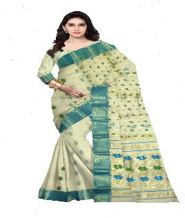 Pradip Fabrics Pure Tant Cotton Dark Pink Color Saree