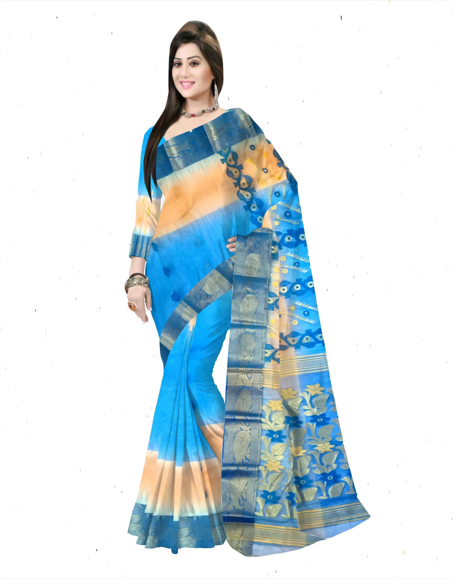Pradip Fabrics Woven Tant Silk Saree