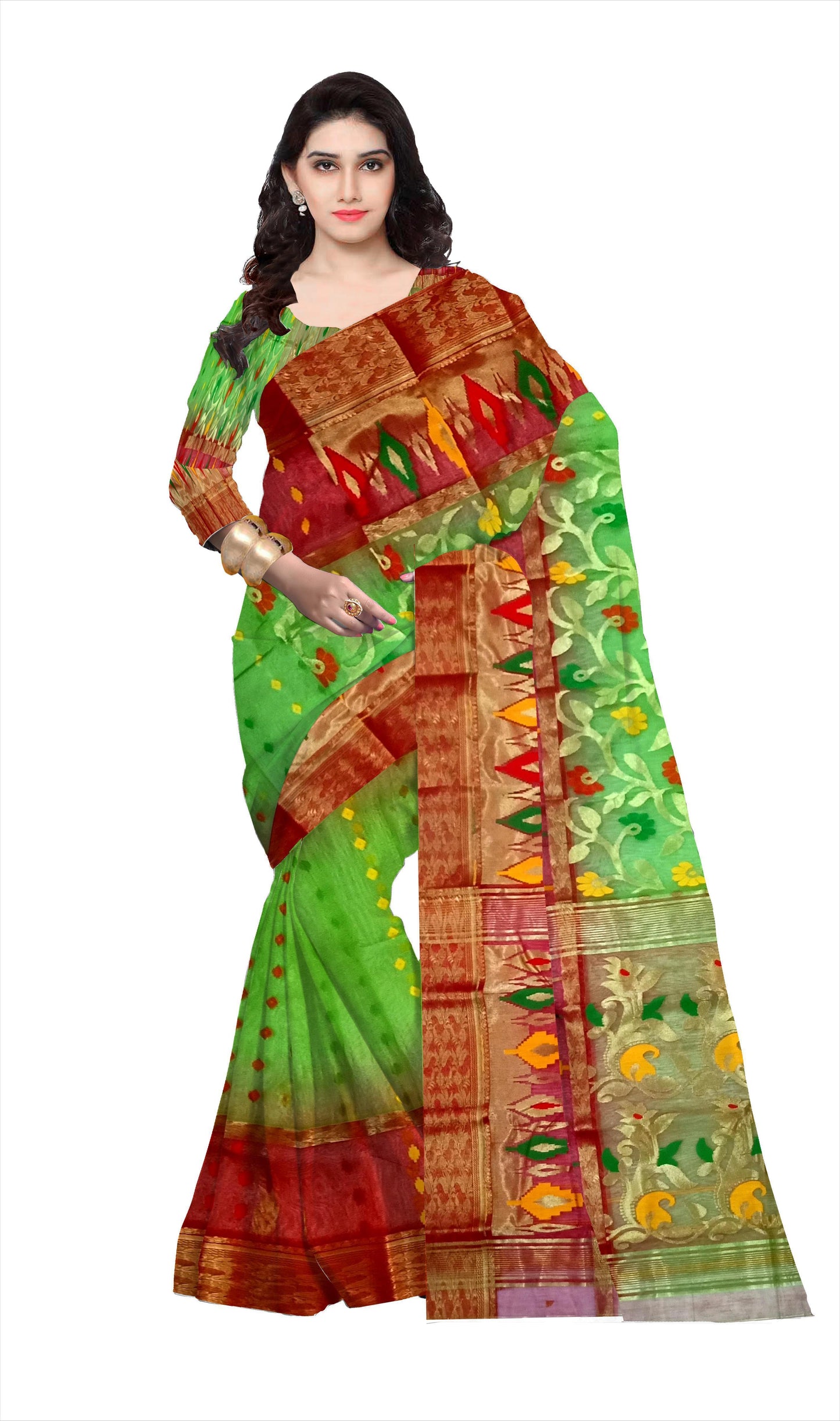 Pradip Fabrics Ethnic Women's Tant Silk Saree
