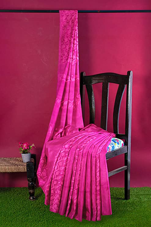 Pradip Fabrics Pink Color Tant jamdani Saree