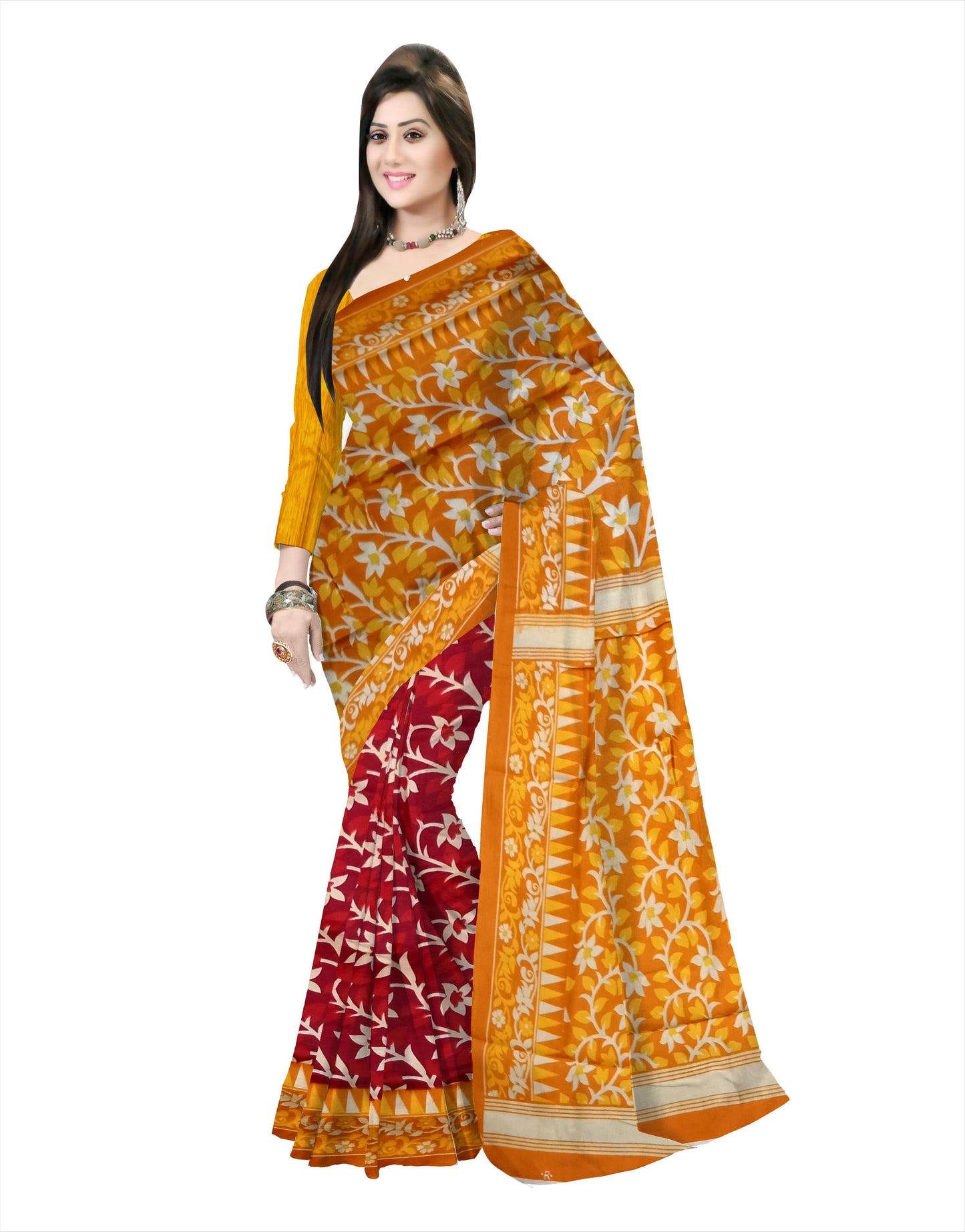Pradip Fabrics Woven Tant Silk saree