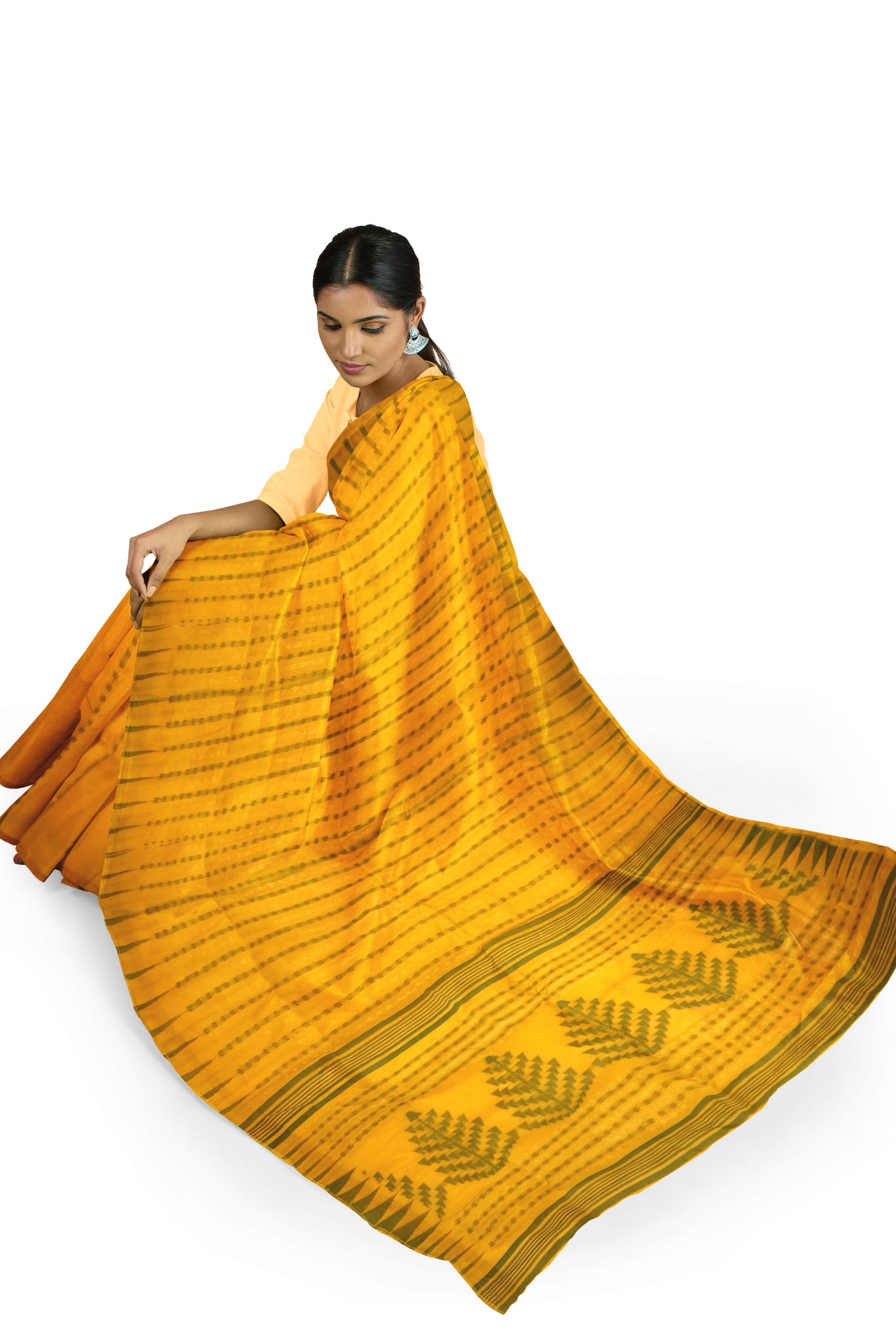 pradip fabrics pure tant jamdani saree