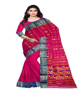 Pradip Fabrics Pure Tant Cotton Sea Green Color Saree