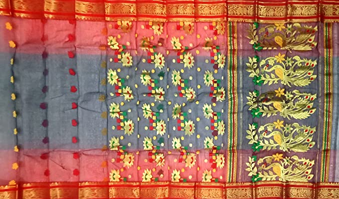 Pradip Fabrics Woven Tant Saree