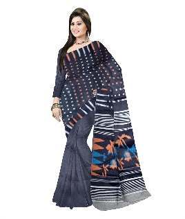 Pradip Fabrics Ethnic Women's Tant jamdani Black Color Saree
