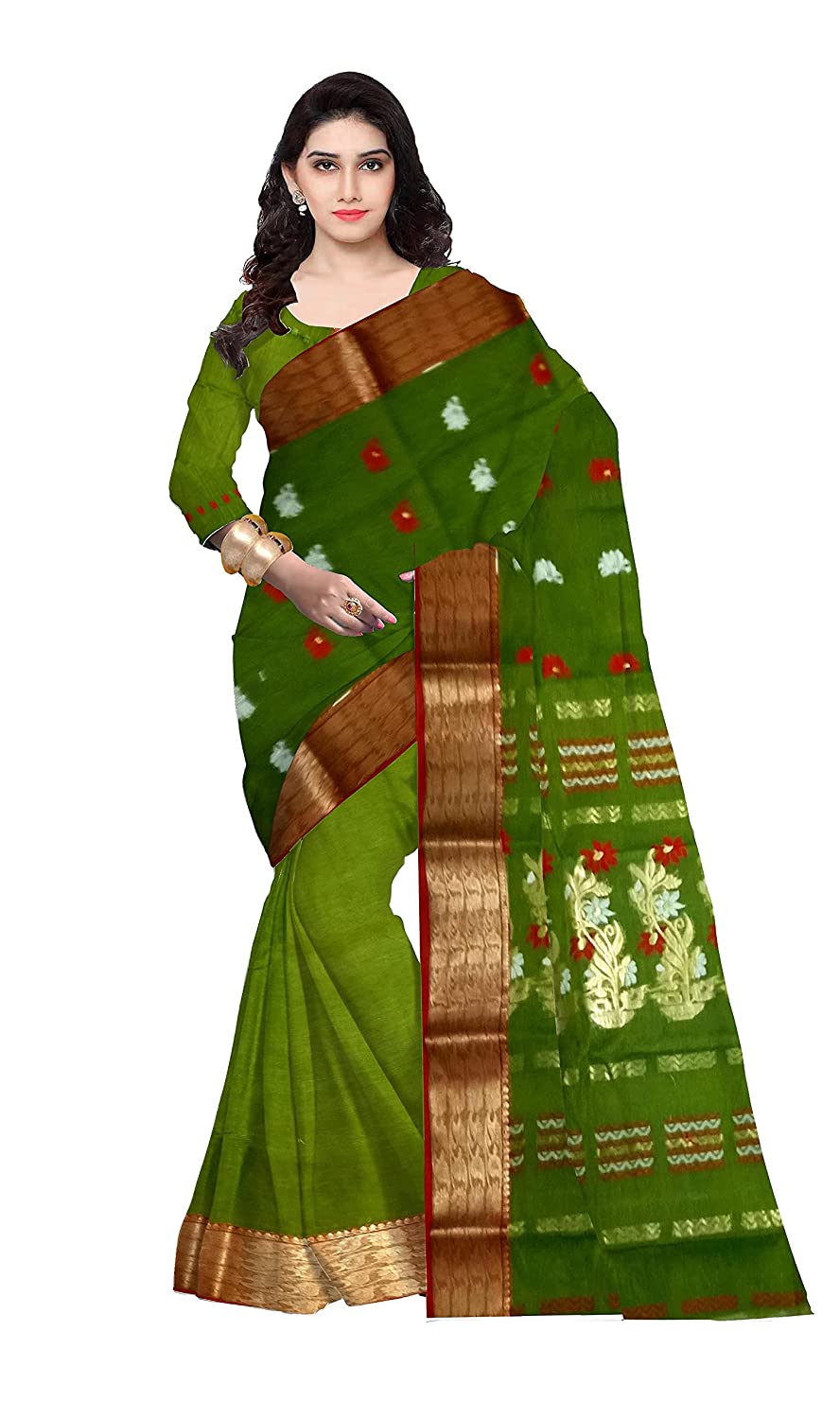 Pradip Fabrics Woven Tant Saree