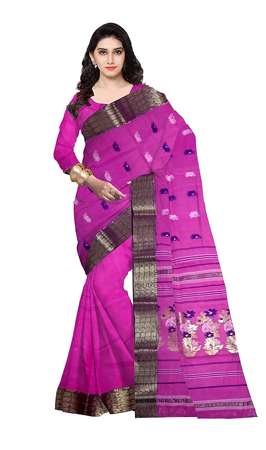 Pradip Fabrics Woven Tant Saree