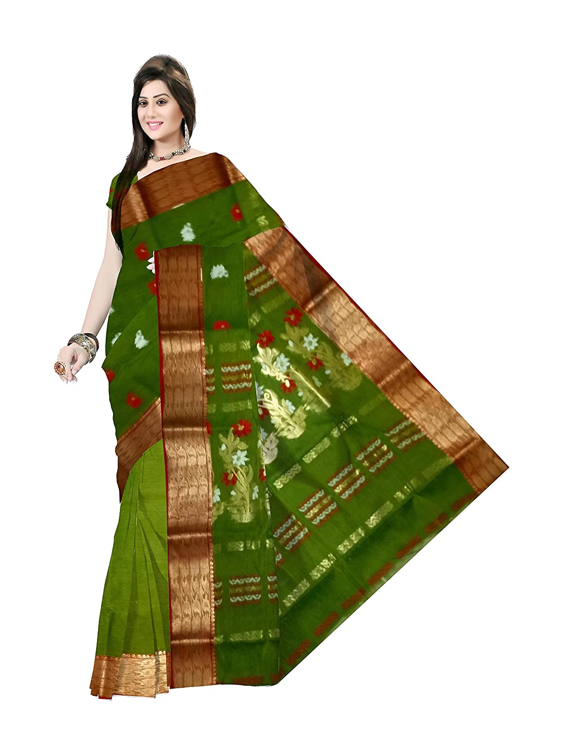 Pradip Fabrics Woven Tant Saree