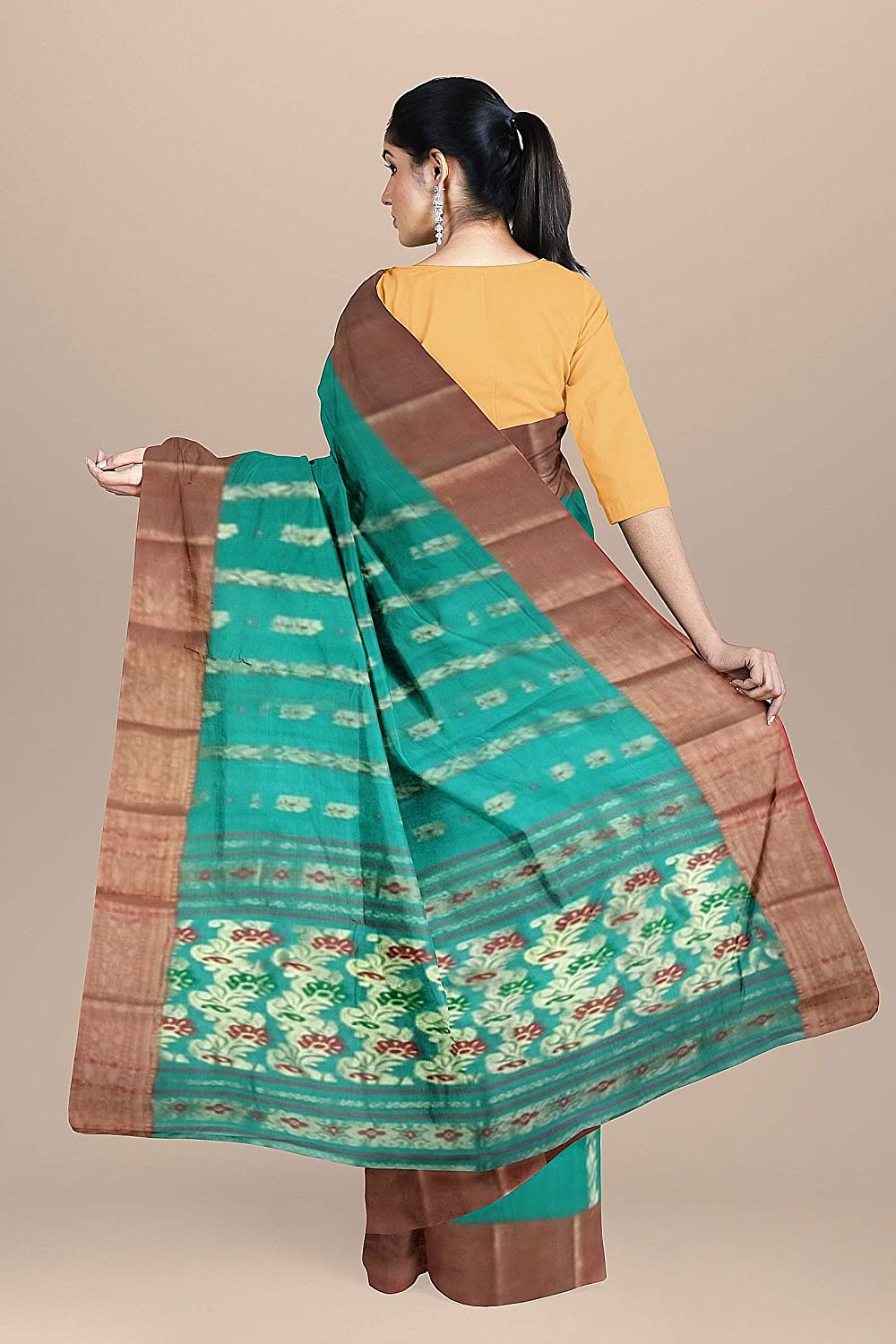Pradip Fabrics Aqua color Tant Silk Blend Saree