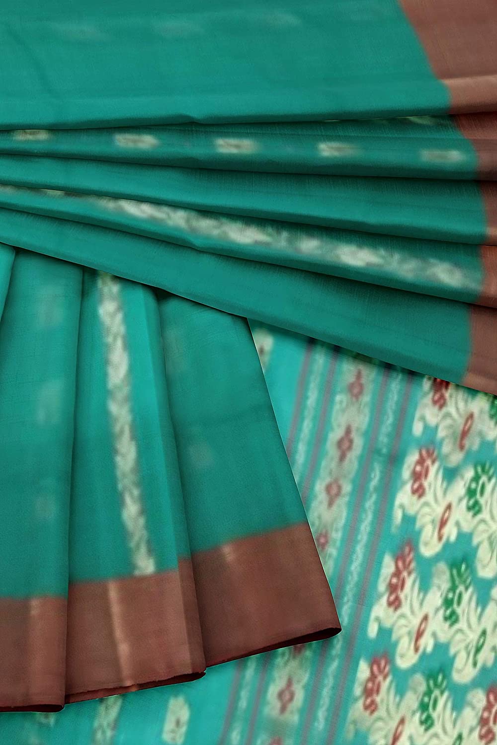 Pradip Fabrics Aqua color Tant Silk Blend Saree