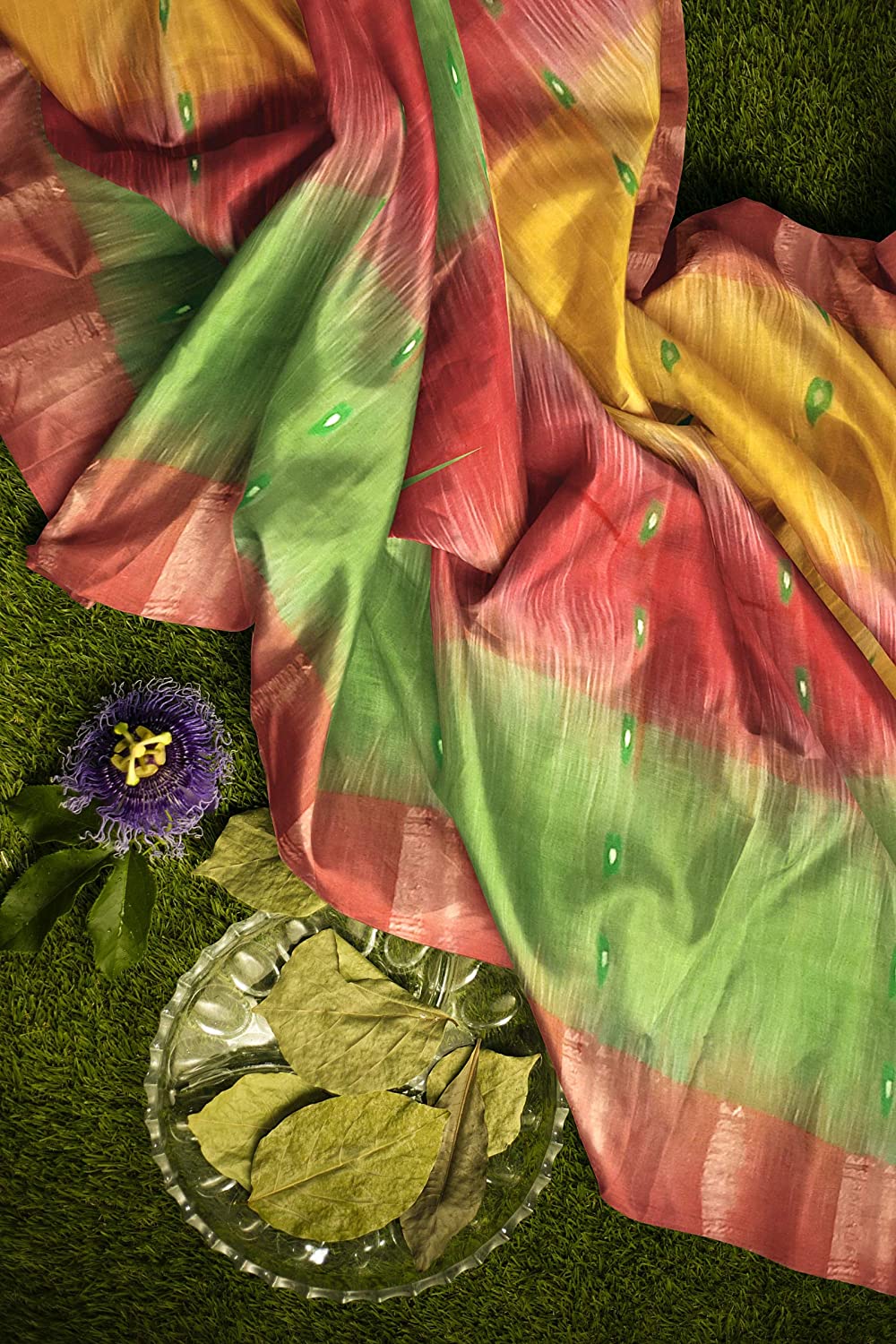 Pradip Fabrics Woven Tant Silk Blend Saree