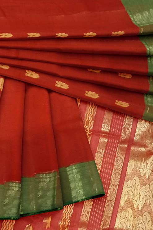 Pradip Fabrics Woven Tant Cotton Blend Saree