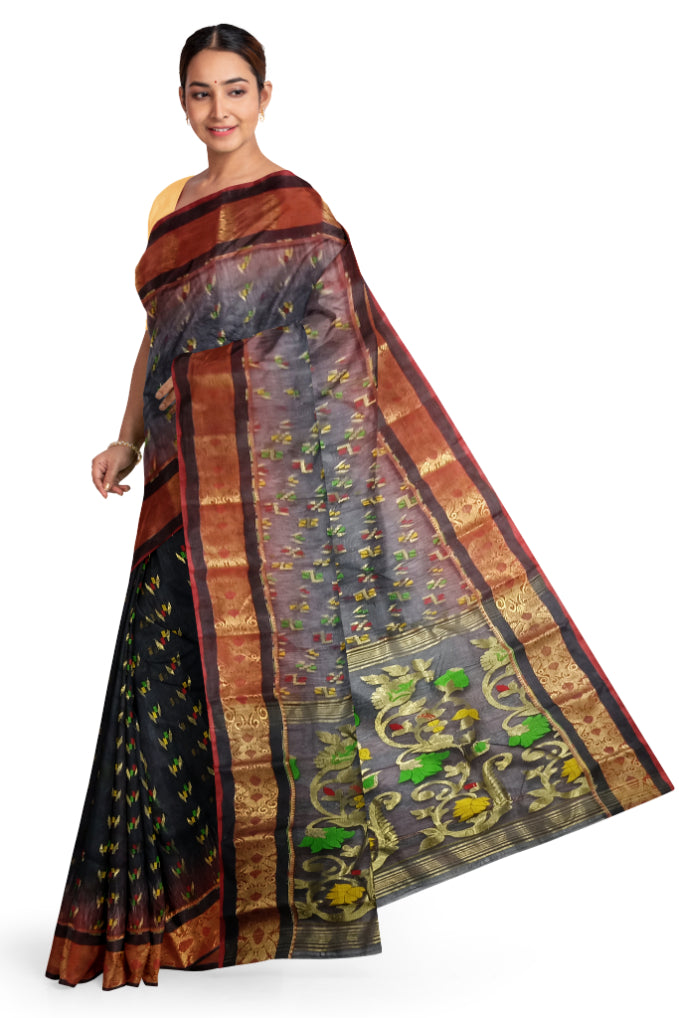 floral design pallu