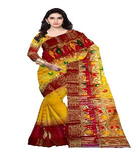 Pradip Fabrics Ethnic Women's Tant Silk Saree
