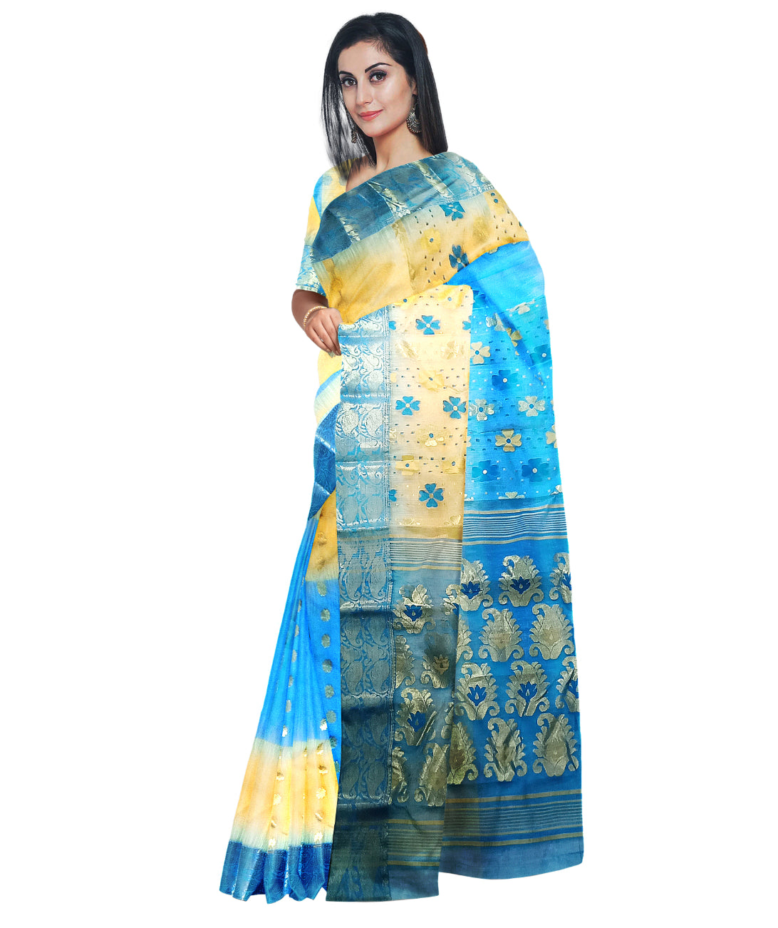 floral design pallu under 3500