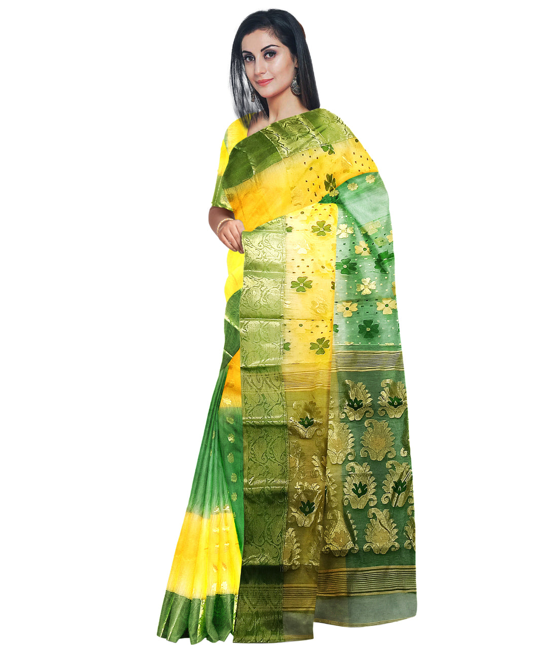 floral design pallu under 3500