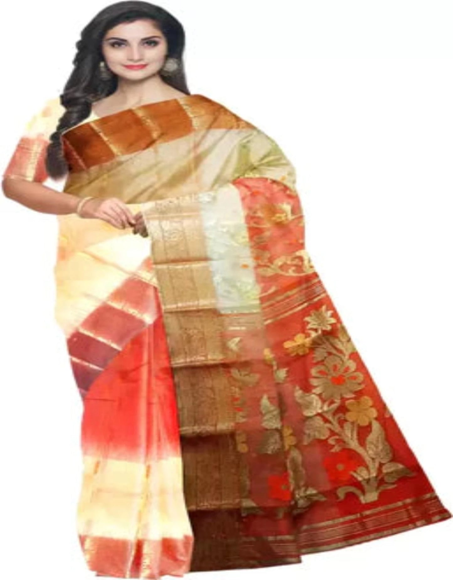 pradip fabrics tant silk saree