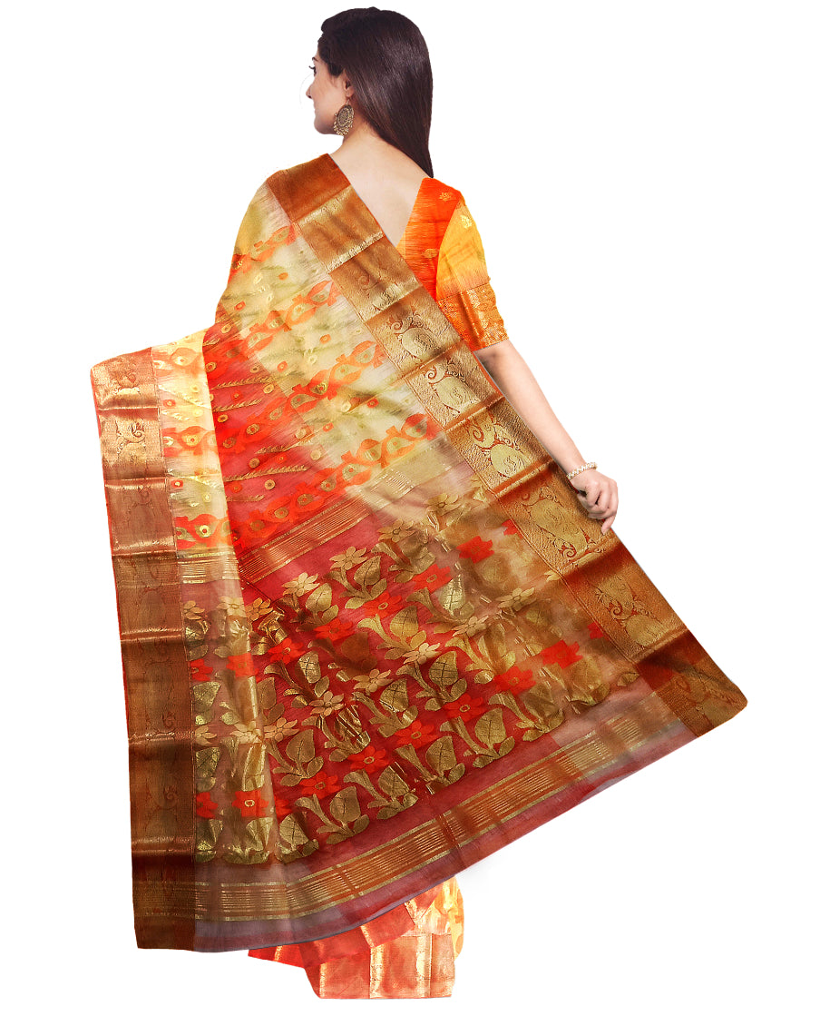 bengal handloom tant tussar silk 2d bumper saree