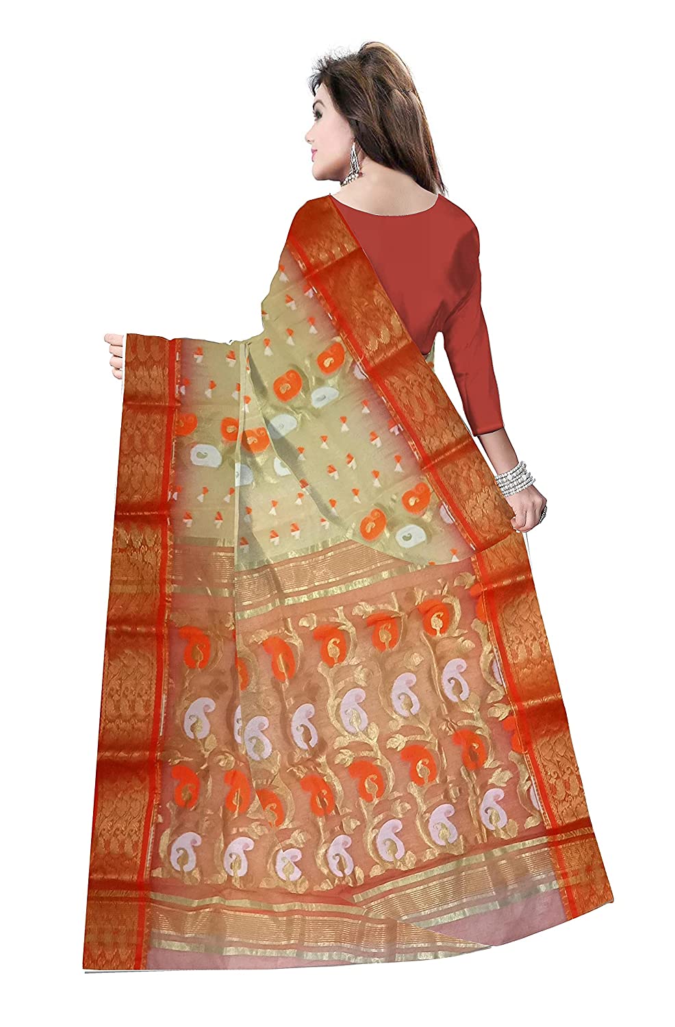 pradip fabrics tant silk saree