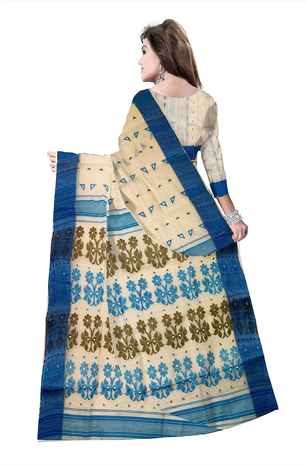 bengal handloom tant tussar silk saree