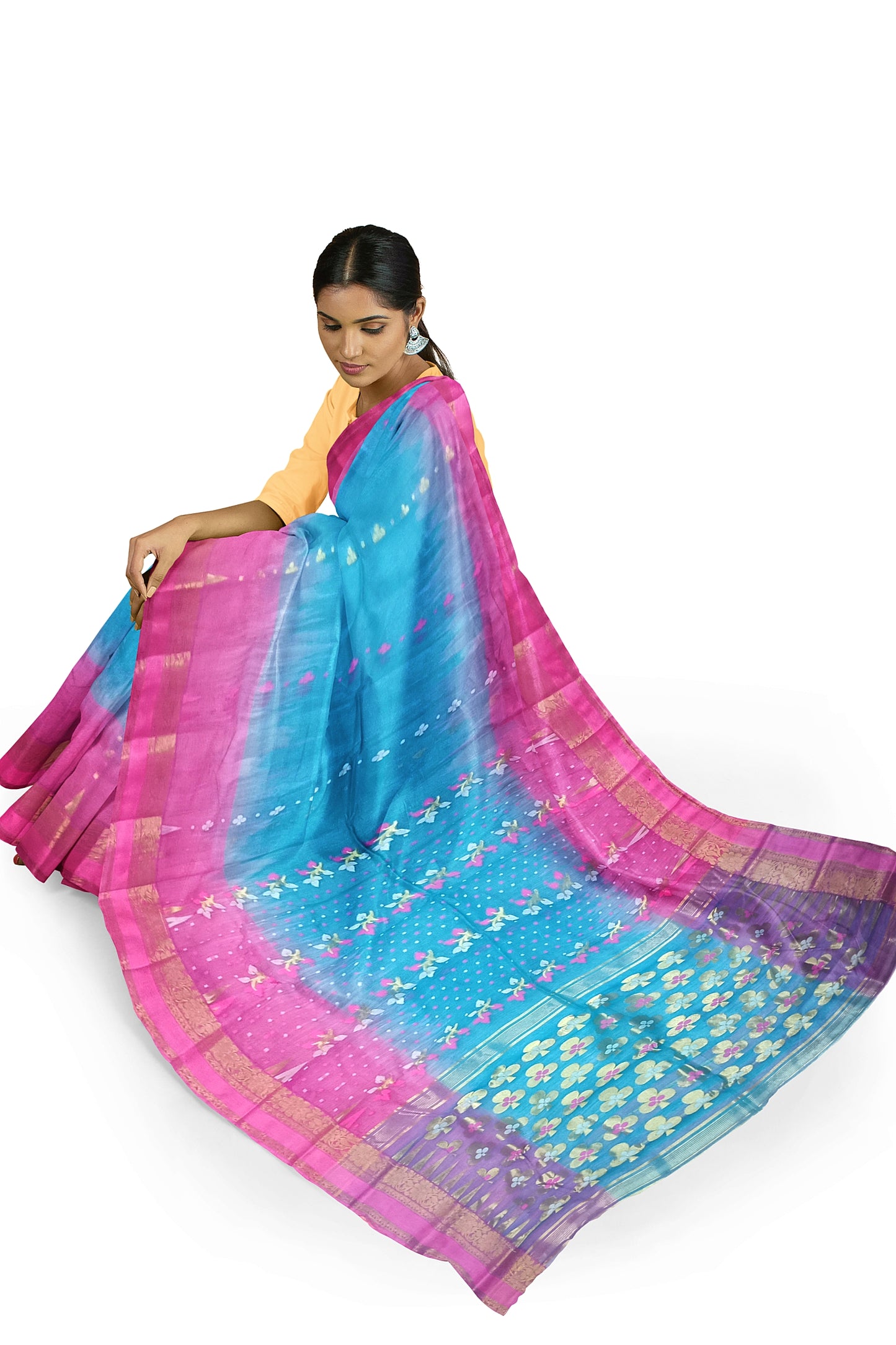 Floral Design Pallu Saree