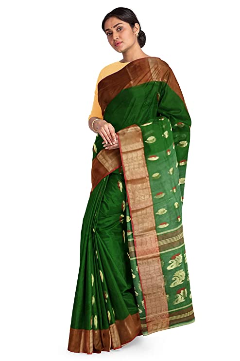 Pradip Fabrics Printed Tant cotton Silk Blend Saree