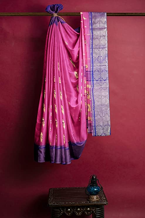 Pradip Fabrics Woven Tant Cotton Blend Saree
