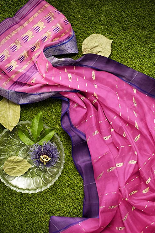 Pradip Fabrics Woven Tant Cotton Blend Saree