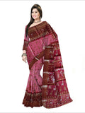 Pradip Fabrics Woven Pink and Red Color Pure Silk Saree