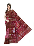 Pradip Fabrics Woven Pink and Red Color Pure Silk Saree