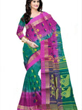 Pradip Fabrics Ethnic Women's Tant Silk Light Green and Pink ColorBaluchuri Saree