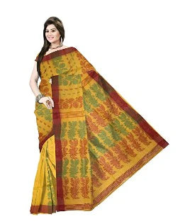 Pradip Fabrics Ethnic Women's Tant Cotton Dhakai Jamdami Saree
