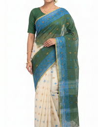 Pradip Fabrics Woven Tant Cotton Jute Saree
