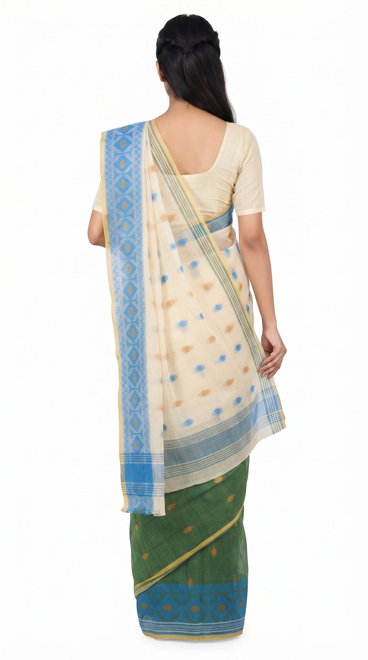 Pradip Fabrics Woven Tant Cotton Jute Saree
