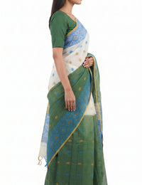Pradip Fabrics Woven Tant Cotton Jute Saree