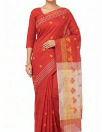 Pradip Fabrics Woven Tant Cotton Jute Saree