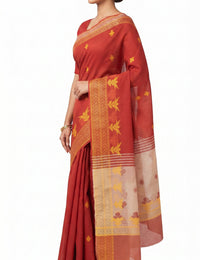 Pradip Fabrics Woven Tant Cotton Jute Saree