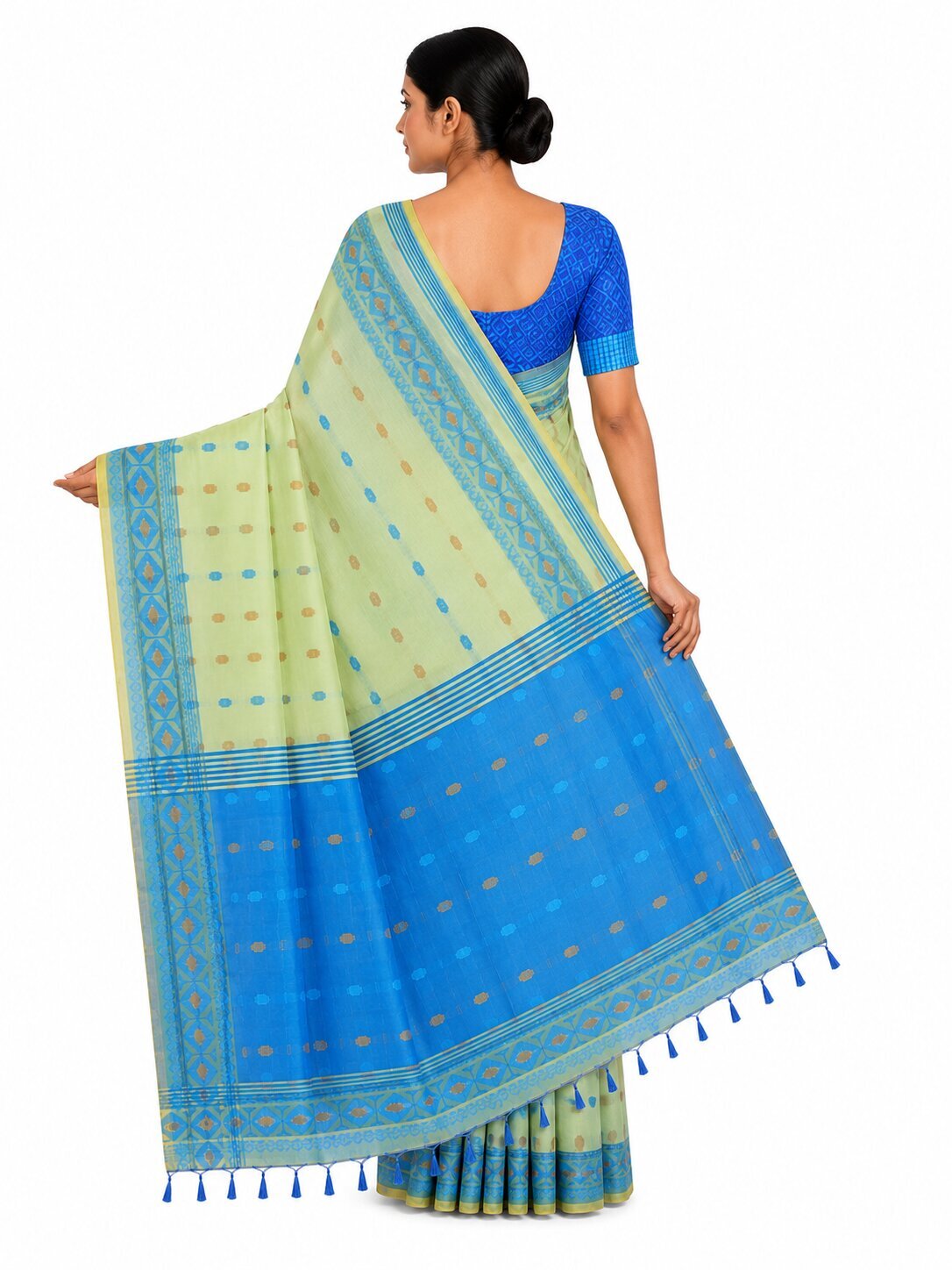 Pradip Fabrics Woven Tant Cotton Jute Saree