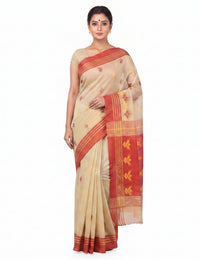Pradip Fabrics Woven Tant Cotton Jute Saree