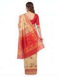 Pradip Fabrics Woven Tant Cotton Jute Saree
