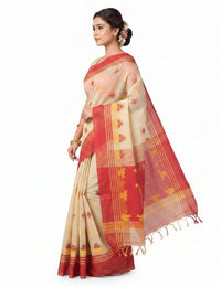 Pradip Fabrics Woven Tant Cotton Jute Saree