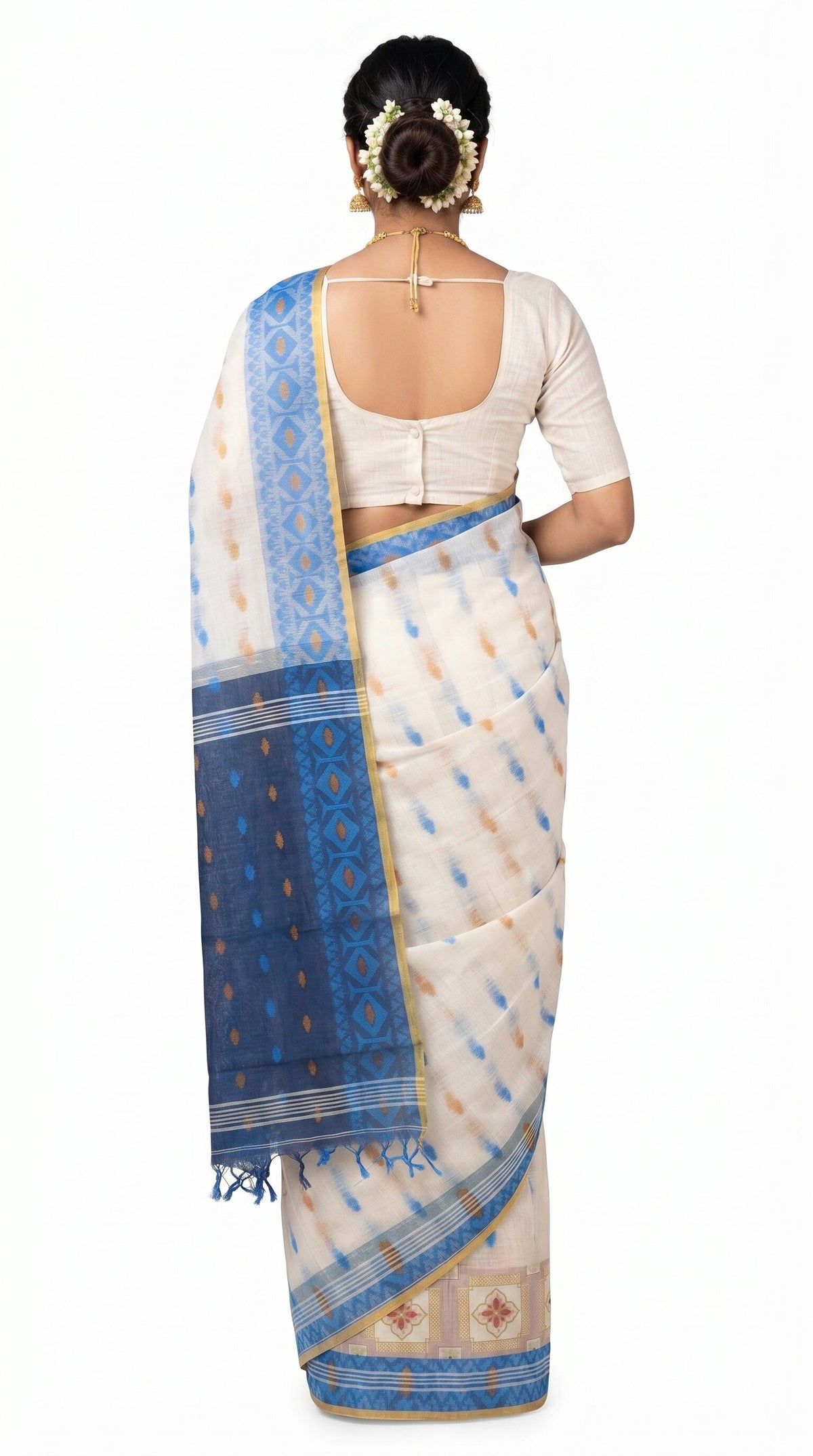 Pradip Fabrics Woven Tant Cotton Jute Saree
