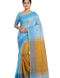 Pradip Fabrics Woven Tant Cotton Jute Saree