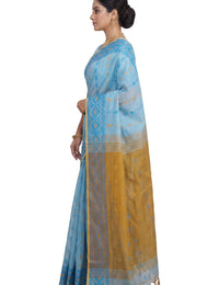 Pradip Fabrics Woven Tant Cotton Jute Saree