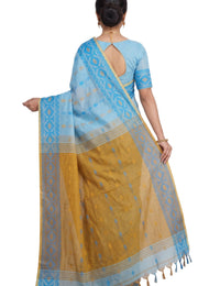 Pradip Fabrics Woven Tant Cotton Jute Saree