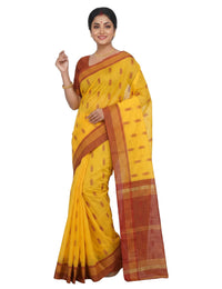 Pradip Fabrics Woven Tant Cotton Jute Saree