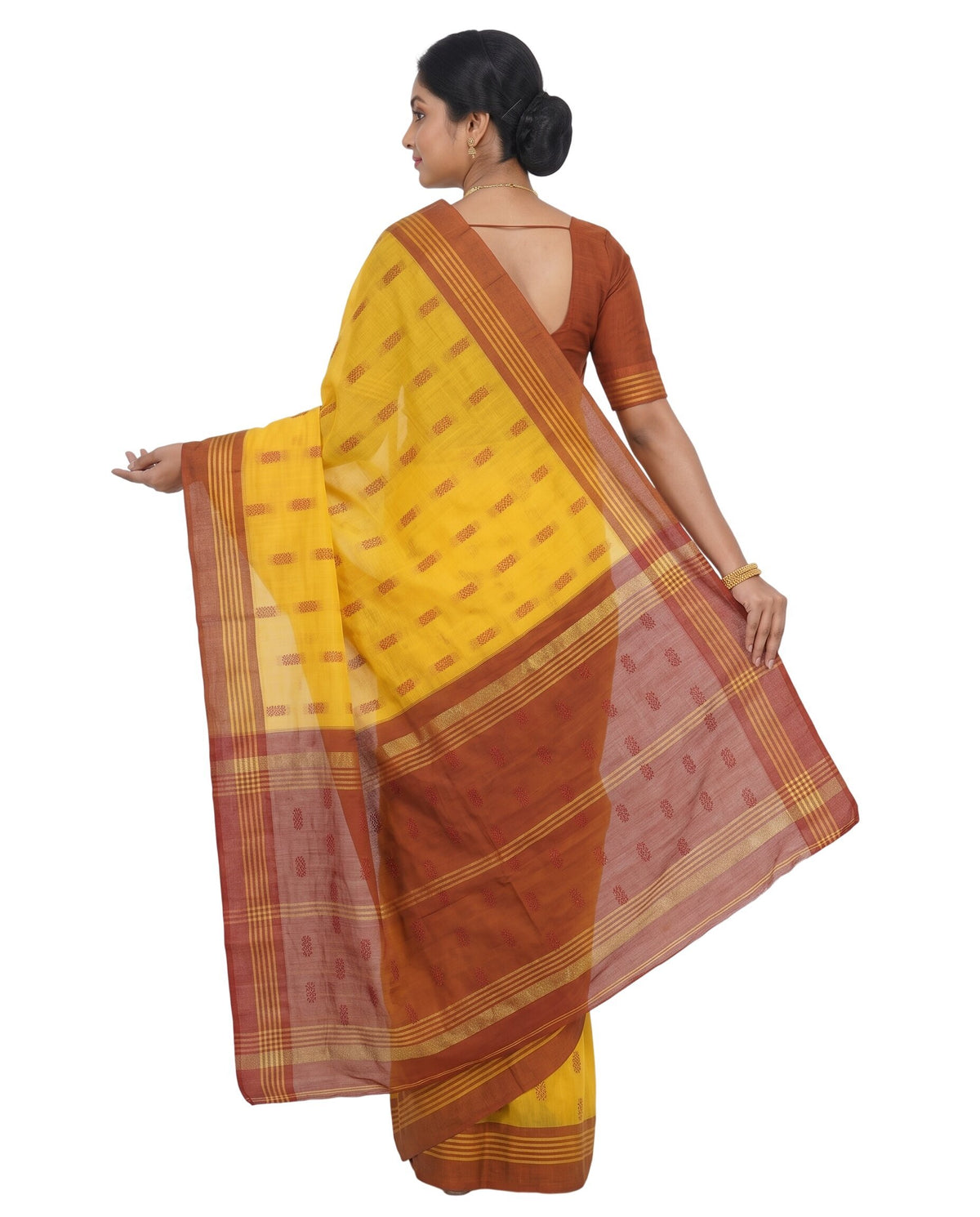 Pradip Fabrics Woven Tant Cotton Jute Saree