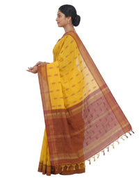 Pradip Fabrics Woven Tant Cotton Jute Saree